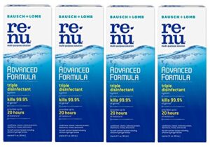 renu fresh multi-purpose contact lens solution, travel size 2 fl oz (pack of 4)