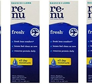 Renu Fresh Multi-Purpose Contact Lens Solution, Travel Size 2 Fl Oz (Pack Of 4)