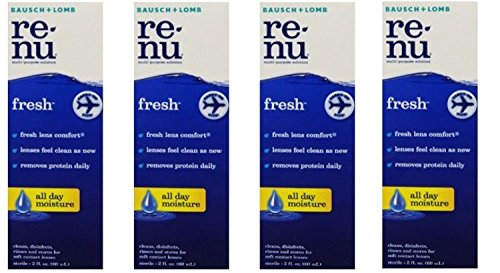 Renu Fresh Multi-Purpose Contact Lens Solution, Travel Size 2 Fl Oz (Pack Of 4)