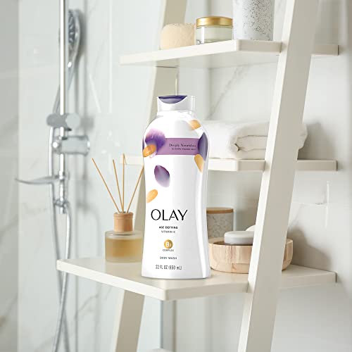Olay Age Defying Body Wash with Vitamin E & B3 Complex, 22 Fl Oz (Pack of 4)