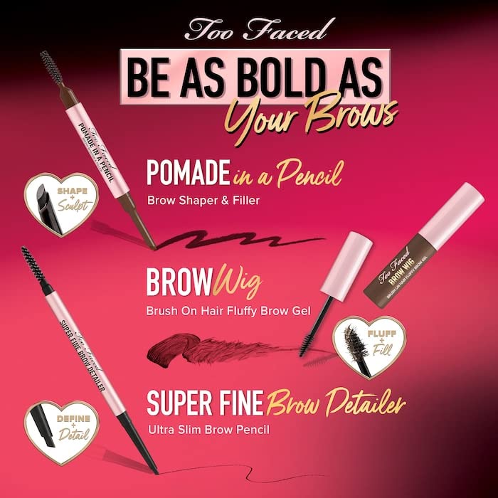 Too Faced Eye Brow Pencil Shaper Filler Pomade in a Pencil Auburn