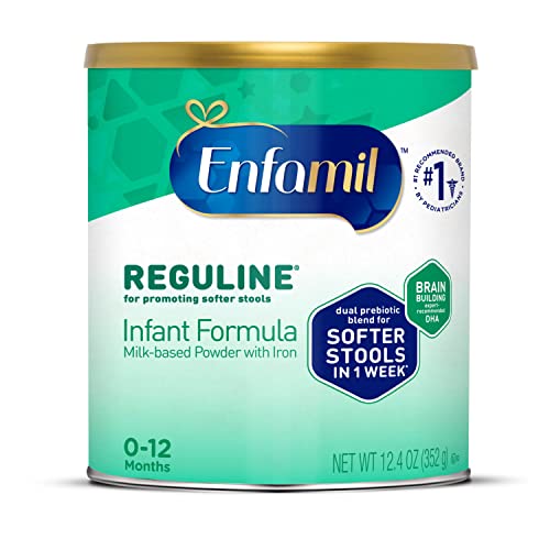 Enfamil Reguline Baby Formula, Designed for Soft, Comfortable Stools, with Omega-3 DHA & Probiotics for Immune Support, Powder Can, 12.4 Oz