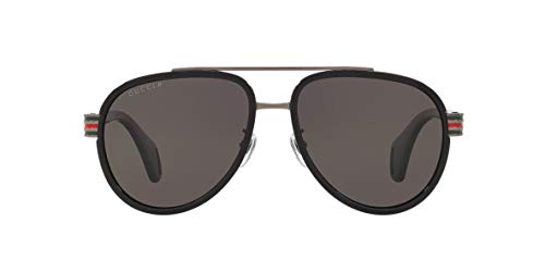 Gucci GG0447S - 001 Sunglasses Black w/ Grey Polarized Lens 58mm