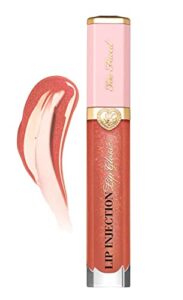 too faced lip injection lip gloss power plumping lip gloss – the bigger the hoops