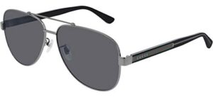 sunglasses gucci gg 0528 s- 007 ruthenium/grey crystal, 63-14-150