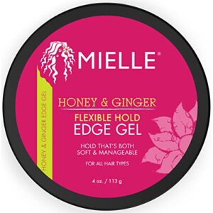 mielle organics honey & ginger flexible hold edge gel, 4 ounces