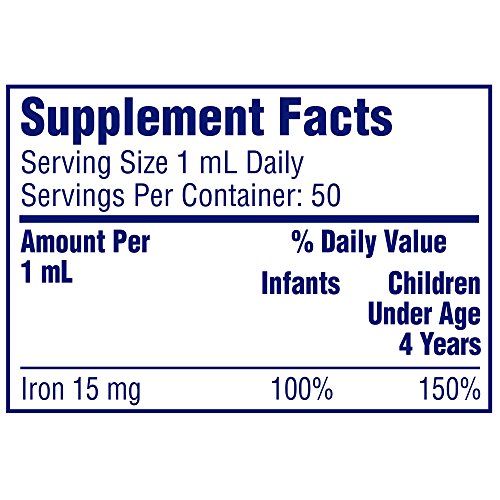 Enfamil Fer-In-Sol Iron Supplement Drops for Infants & Toddlers, Supports Brain Development, 50 mL Dropper Bottle, Pack of 2