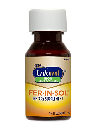 Enfamil Fer-In-Sol Iron Supplement Drops for Infants & Toddlers, Supports Brain Development, 50 mL Dropper Bottle, Pack of 2