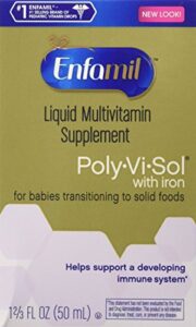enfamil poly-vi-sol multivitamin supplement drops with iron for infants and toddlers, 3 count