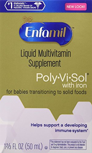 Enfamil Poly-Vi-Sol Multivitamin Supplement Drops with Iron for Infants and Toddlers, 3 Count