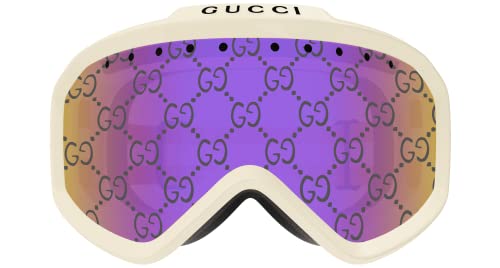 Gucci Women's Ski Goggles, Ivory-Orange-Pink, One Size