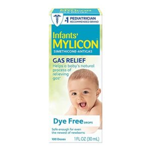 mylicon infants gas relief drops for infants and babies, dye free formula, 1 fluid ounce