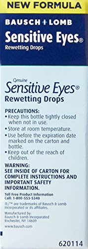 Bausch & Lomb Sensitive Eyes Rewetting Drops 0.5 FL OZ