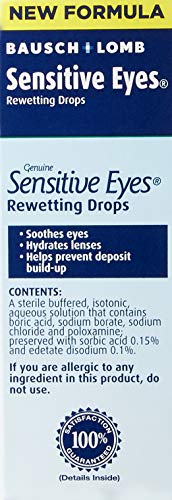 Bausch & Lomb Sensitive Eyes Rewetting Drops 0.5 FL OZ