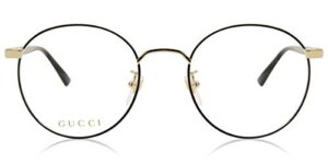 gucci gg0297ok trendy round metal eyeglasses 52mm