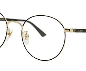 Gucci GG0297OK Trendy Round Metal Eyeglasses 52mm