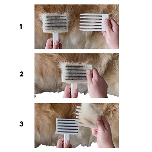 Paws Pamper 4 in 1 Grooming Comb for Dogs & Cats, Self-Cleaning, Multi-Use Brush