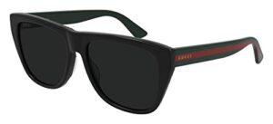 gucci gg 0926s 001 black plastic square sunglasses grey lens