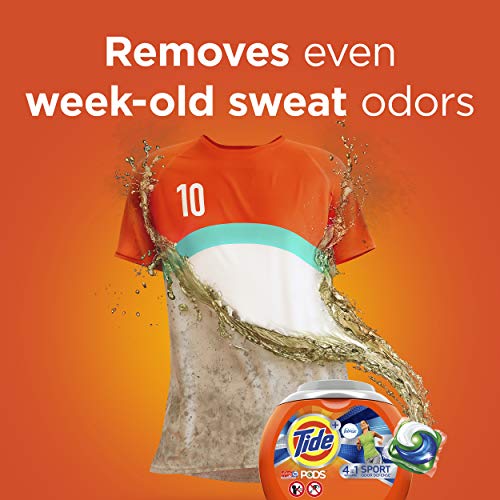 Tide PODS 4 in 1 Febreze Sport Odor Defense, Laundry Detergent Soap PODS, High Efficiency (HE), 61 Count