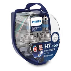 philips racingvision gt200 h7 headlight bulbs +200% double set 12972rgts2 twin box