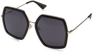gucci women’s urban web block sunglasses, black/grey, one size