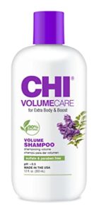 chi volumecare – volumizing shampoo 12 fl oz – increases volume on thin, fine, or flat hair for extra body and boost without weighing it down