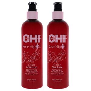rose hip oil color nurture protecting conditioner by chi for unisex – 11.5 oz conditioner – (pack of 2)