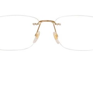 Gucci GG 0399O 002 Light Gold Metal Rimless Eyeglasses 56mm