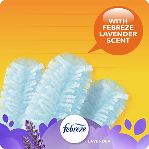 Swiffer Dusters, Ceiling Fan Duster, Multi Surface Refills with Febreze Lavender, 18 Count