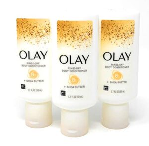 olay rinse-off body conditioner with shea butter 1.7 oz, travel size (pack of 3)