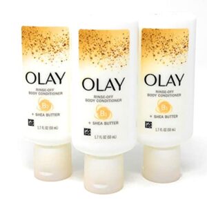 Olay Rinse-Off Body Conditioner with Shea Butter 1.7 oz, Travel Size (Pack of 3)