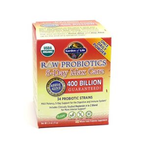 garden of life – raw probiotics 5-day max care 34 probiotic strains – 2.4 oz. by garden of life