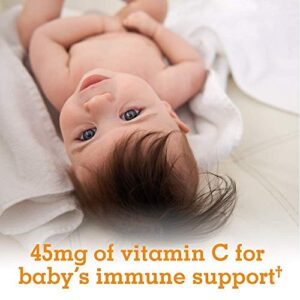 Garden of Life Baby Vitamin C Drops for Infants and Toddlers, Organic Whole Food Liquid Vitamin C 45mg Immune Support for Babies from Amla Fruit, Citrus Flavor, Vegan & Gluten Free, 56 mL (1.9 fl oz)