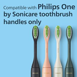 Philips One by Sonicare Rechargeable Toothbrush, Sage, HY1200/08 with Philips One by Sonicare 2pk Brush Heads, Green BH1022/08