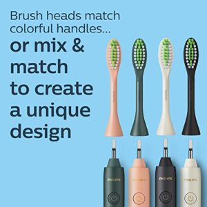 Philips One by Sonicare Rechargeable Toothbrush, Sage, HY1200/08 with Philips One by Sonicare 2pk Brush Heads, Green BH1022/08