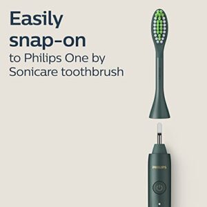 Philips One by Sonicare Rechargeable Toothbrush, Sage, HY1200/08 with Philips One by Sonicare 2pk Brush Heads, Green BH1022/08