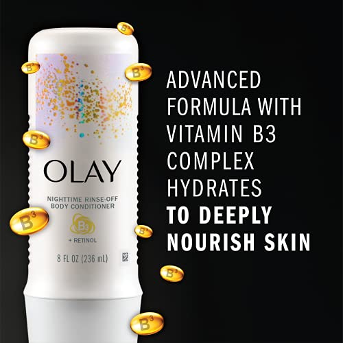 Olay Nighttime Rinse-off Body Conditioner with Retinol and Vitamin B3 Complex, 8 Fluid Ounce (Pack of 6)