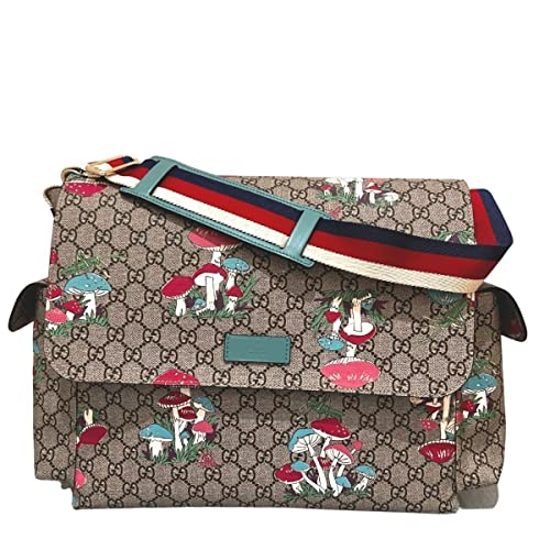 Gucci Supreme Mushroom Canvas Baby Diaper Changing Bag Italy Handbag New