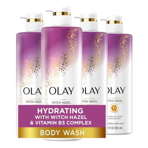 Olay Hydrating Body Wash with Witch Hazel and Vitamin B3 (Pack of 4)