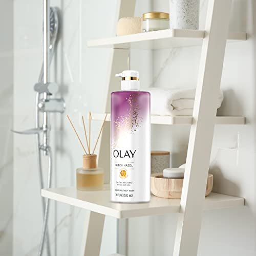 Olay Hydrating Body Wash with Witch Hazel and Vitamin B3 (Pack of 4)