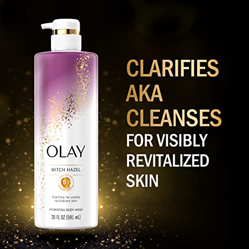 Olay Hydrating Body Wash with Witch Hazel and Vitamin B3 (Pack of 4)