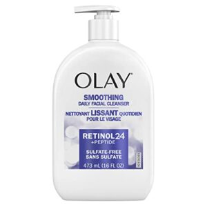 olay retinol 24 + peptide face wash, smoothing, sulfate-free, 16 oz