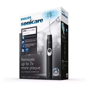 Philips Sonicare ProtectiveClean 4100 Electric Rechargeable Toothbrush, Plaque Control, Black