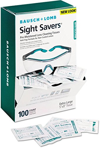 Sight Savers Pre-Moistened Anti-Fog Tissues with Silicone, 100/Box