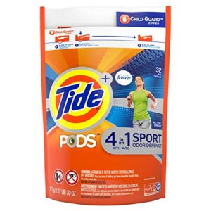 tide pods plus febreze sport odor defense laundry pacs, active fresh, 32 count
