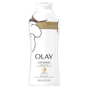 olay ultra moisture body wash with coconut oil, 22 fl oz