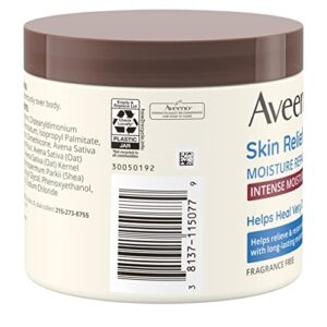 Aveeno Skin Relief Intense Moisture Repair Body Cream with Triple Oat & Shea Butter Formula, Helps Relieve & Restore Extra-Dry Skin with Long-Lasting Moisture, Fragrance-Free, 11 oz