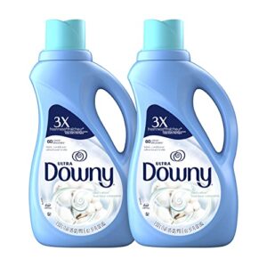 downy ultra laundry fabric softener liquid, cool cotton scent, two 51 fl oz bottles, 120 total loads