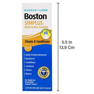 Contact Lens Solution by Boston Simplus, for Gas Permeable Contact Lenses, 3.5 Fl Oz