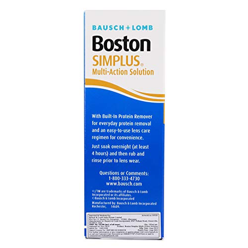 Contact Lens Solution by Boston Simplus, for Gas Permeable Contact Lenses, 3.5 Fl Oz